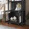 Flash Furniture Stella Modern Farmhouse Wooden Bookcase/Storage Cabinet, 3 Upper Shelves in Black ZG-027-BLK-GG - alternate 9